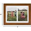 image:imageGolden State Art 85x11 Black Wooden Picture Frame for 25x7 Photos1 Pack  Black Frame with White Mat85x11 Certificate Without Mat  Real Glass  Easel Stand for LandscapePortrait Table DisplayBrownWhite Mat