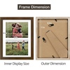 image:imageGolden State Art 85x11 Black Wooden Picture Frame for 25x7 Photos1 Pack  Black Frame with White Mat85x11 Certificate Without Mat  Real Glass  Easel Stand for LandscapePortrait Table DisplayBrown 05White Mat