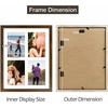 image:imageGolden State Art 85x11 Black Wooden Picture Frame for 25x7 Photos1 Pack  Black Frame with White Mat85x11 Certificate Without Mat  Real Glass  Easel Stand for LandscapePortrait Table DisplayBrown 05White Mat