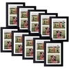 image:imageGolden State Art 85x11 Black Wooden Picture Frame for 25x7 Photos1 Pack  Black Frame with White Mat85x11 Certificate Without Mat  Real Glass  Easel Stand for LandscapePortrait Table DisplayBlackWhite Mat