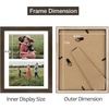 image:imageGolden State Art 85x11 Black Wooden Picture Frame for 25x7 Photos1 Pack  Black Frame with White Mat85x11 Certificate Without Mat  Real Glass  Easel Stand for LandscapePortrait Table DisplayDark BrownWhite Mat