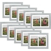 image:imageGolden State Art 85x11 Black Wooden Picture Frame for 25x7 Photos1 Pack  Black Frame with White Mat85x11 Certificate Without Mat  Real Glass  Easel Stand for LandscapePortrait Table DisplayGrey White Mat