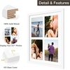 image:imageGolden State Art 85x11 Black Wooden Picture Frame for 25x7 Photos1 Pack  Black Frame with White Mat85x11 Certificate Without Mat  Real Glass  Easel Stand for LandscapePortrait Table DisplayWhiteWhite Mat