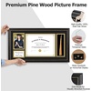 image:imageGolden State Art 85x11 Diploma Frame with Tassel Holder  Solid Wood Black with Gold Trim and Real Glass for Certificate amp 4X6 Photo and Tassel Display for Wall 1 Pack