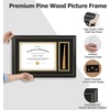 image:imageGolden State Art 85x11 Diploma Frame with Tassel Holder  Solid Wood Black with Gold Trim and Real Glass for Certificate and Tassel Display for Wall 1 Pack