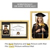 image:imageGolden State Art 8x10 Diploma Frame and 4x6 Picture Solid Wood Certificate Frame with Real Glass Front Display Diploma 8x10 with Black over Gold Double Mat or 11x17 Document Without Mat 1 Pack