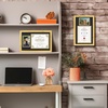 image:imageGolden State Art 8x10 Diploma Frame and 4x6 Picture Solid Wood Certificate Frame with Real Glass Front Display Diploma 8x10 with Black over Gold Double Mat or 11x17 Document Without Mat 1 Pack