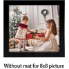 image:imageGolden State Art 8x8 Black Picture Frame Made of Solid Wood Real Glass Black Square Wood Photo Frame Display For 4x4 Picture With White Mat Opening 35x35 Wall MountingSet of 4