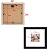 image:imageGolden State Art 8x8 Black Picture Frame Made of Solid Wood Real Glass Black Square Wood Photo Frame Display For 4x4 Picture With White Mat Opening 35x35 Wall MountingSet of 4