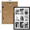 image:imageGolden State Art 9Openings 4x6 Wood Collage Picture Frame Black  Fits Nine 4x6 Photos White Mat Photo Art136x197 Poster or Print Display Tempered Glass1 PackBlack