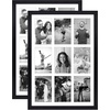 image:imageGolden State Art 9Openings 4x6 Wood Collage Picture Frame Black  Fits Nine 4x6 Photos White Mat Photo Art136x197 Poster or Print Display Tempered Glass1 PackBlack