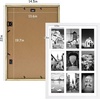 image:imageGolden State Art 9Openings 4x6 Wood Collage Picture Frame Black  Fits Nine 4x6 Photos White Mat Photo Art136x197 Poster or Print Display Tempered Glass1 PackWhite