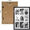 image:imageGolden State Art 9Openings 4x6 Wood Collage Picture Frame Black  Fits Nine 4x6 Photos White Mat Photo Art136x197 Poster or Print Display Tempered Glass1 PackBlack