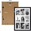 image:imageGolden State Art 9Openings 4x6 Wood Collage Picture Frame Black  Fits Nine 4x6 Photos White Mat Photo Art136x197 Poster or Print Display Tempered Glass1 PackBlack