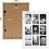 image:imageGolden State Art 9Openings 4x6 Wood Collage Picture Frame Black  Fits Nine 4x6 Photos White Mat Photo Art136x197 Poster or Print Display Tempered Glass1 PackWhite