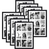 image:imageGolden State Art 9Openings 4x6 Wood Collage Picture Frame Black  Fits Nine 4x6 Photos White Mat Photo Art136x197 Poster or Print Display Tempered Glass1 PackBlack