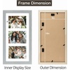 image:imageGolden State Art 9x18 Black Wood Frame  for Three 5x7 Pictures 1 Pack  Black MatSolid WoodSawtooth Hangers Swivel Tabs  Wall Mounting  LandscapePortrait  Real Glass  Collage FrameWood  Grey With White Mat