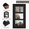 image:imageGolden State Art 9x18 Black Wood Frame  for Three 5x7 Pictures 1 Pack  Black MatSolid WoodSawtooth Hangers Swivel Tabs  Wall Mounting  LandscapePortrait  Real Glass  Collage FrameWood  Black With Black Mat
