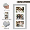 image:imageGolden State Art 9x18 Black Wood Frame  for Three 5x7 Pictures 1 Pack  Black MatSolid WoodSawtooth Hangers Swivel Tabs  Wall Mounting  LandscapePortrait  Real Glass  Collage FrameWood  Grey With White Mat