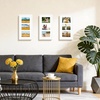 image:imageGolden State Art 9x18 Black Wood Frame  for Three 5x7 Pictures 1 Pack  Black MatSolid WoodSawtooth Hangers Swivel Tabs  Wall Mounting  LandscapePortrait  Real Glass  Collage FrameWood  White With White Mat