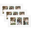 image:imageGolden State Art 9x18 Black Wood Frame  for Three 5x7 Pictures 1 Pack  Black MatSolid WoodSawtooth Hangers Swivel Tabs  Wall Mounting  LandscapePortrait  Real Glass  Collage FrameWood  White With White Mat