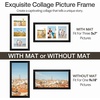 image:imageGolden State Art 9x18 Black Wood Frame  for Three 5x7 Pictures 1 Pack  Black MatSolid WoodSawtooth Hangers Swivel Tabs  Wall Mounting  LandscapePortrait  Real Glass  Collage FrameWood  Black With White Mat