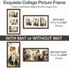 image:imageGolden State Art 9x18 Black Wood Frame  for Three 5x7 Pictures 1 Pack  Black MatSolid WoodSawtooth Hangers Swivel Tabs  Wall Mounting  LandscapePortrait  Real Glass  Collage FrameWood  Brown With White Mat