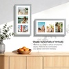 image:imageGolden State Art 9x18 Black Wood Frame  for Three 5x7 Pictures 1 Pack  Black MatSolid WoodSawtooth Hangers Swivel Tabs  Wall Mounting  LandscapePortrait  Real Glass  Collage FrameWood  Grey With White Mat