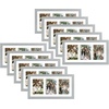 image:imageGolden State Art 9x18 Black Wood Frame  for Three 5x7 Pictures 1 Pack  Black MatSolid WoodSawtooth Hangers Swivel Tabs  Wall Mounting  LandscapePortrait  Real Glass  Collage FrameWood  Grey With White Mat