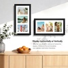 image:imageGolden State Art 9x18 Black Wood Frame  for Three 5x7 Pictures 1 Pack  Black MatSolid WoodSawtooth Hangers Swivel Tabs  Wall Mounting  LandscapePortrait  Real Glass  Collage FrameWood  Black With White Mat