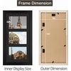 image:imageGolden State Art 9x18 Black Wood Frame  for Three 5x7 Pictures 1 Pack  Black MatSolid WoodSawtooth Hangers Swivel Tabs  Wall Mounting  LandscapePortrait  Real Glass  Collage FrameWood  Black With Black Mat