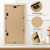image:imageGolden State Art 9x18 Black Wood Frame  for Three 5x7 Pictures 1 Pack  Black MatSolid WoodSawtooth Hangers Swivel Tabs  Wall Mounting  LandscapePortrait  Real Glass  Collage FrameWood  White With White Mat