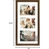image:imageGolden State Art 9x18 Black Wood Frame  for Three 5x7 Pictures 1 Pack  Black MatSolid WoodSawtooth Hangers Swivel Tabs  Wall Mounting  LandscapePortrait  Real Glass  Collage FrameWood  Brown With White Mat