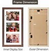 image:imageGolden State Art 9x18 Black Wood Frame  for Three 5x7 Pictures 1 Pack  Black MatSolid WoodSawtooth Hangers Swivel Tabs  Wall Mounting  LandscapePortrait  Real Glass  Collage FrameWood  Distressed Brown With White Mat