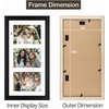 image:imageGolden State Art 9x18 Black Wood Frame  for Three 5x7 Pictures 1 Pack  Black MatSolid WoodSawtooth Hangers Swivel Tabs  Wall Mounting  LandscapePortrait  Real Glass  Collage FrameWood  Black With White Mat