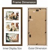 image:imageGolden State Art 9x18 Black Wood Frame  for Three 5x7 Pictures 1 Pack  Black MatSolid WoodSawtooth Hangers Swivel Tabs  Wall Mounting  LandscapePortrait  Real Glass  Collage FrameWood  Brown With White Mat