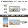 image:imageGolden State Art 9x18 Black Wood Frame  for Three 5x7 Pictures 1 Pack  Black MatSolid WoodSawtooth Hangers Swivel Tabs  Wall Mounting  LandscapePortrait  Real Glass  Collage FrameWood  Grey With White Mat