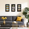 image:imageGolden State Art 9x18 Black Wood Frame  for Three 5x7 Pictures 1 Pack  Black MatSolid WoodSawtooth Hangers Swivel Tabs  Wall Mounting  LandscapePortrait  Real Glass  Collage FrameWood  Black With Black Mat