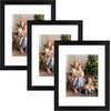image:imageGolden State Art A4 Black Picture FrameSolid WoodDisplay 83x117 Photo  1 Pack A4 Picture Frame with Plexiglass Display 83x117 PhotoPosterPrint Horizontal amp Vertical Tabletop or Wall MountingBlack