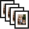 image:imageGolden State Art A4 Black Picture FrameSolid WoodDisplay 83x117 Photo  1 Pack A4 Picture Frame with Plexiglass Display 83x117 PhotoPosterPrint Horizontal amp Vertical Tabletop or Wall MountingBlack