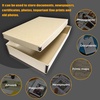 image:imageGolden State Art Archival Drop Front Storage Box Tan1175x1525x3 Inch  AcidFree Museum Box with Metal Edge Corner for Storing Artwork Photos Documents Prints Arts And CraftsBeige