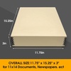 image:imageGolden State Art Archival Drop Front Storage Box Tan1175x1525x3 Inch  AcidFree Museum Box with Metal Edge Corner for Storing Artwork Photos Documents Prints Arts And CraftsTan