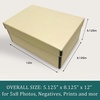 image:imageGolden State Art Archival Photos Storage Boxes 5x7x12 Tan  AcidFree Box Holds Up to 1100 of 5x7 Pictures 4x6 Photo Container for Storing Artwork Pictures Prints Negatives FilmsTan
