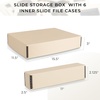 image:imageGolden State Art Archival Slide Storage Box Tan 155x115x3  AcidFree Metal Edge Organizer With 6 Inner File Cases Holds Up to 840 Films For Storing Photos and Negatives155 x 115 x 3