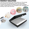 image:imageGolden State Art Clamshell Archival Folio Storage Box 9x12 Inch Black  AcidFree Photo Box with Metal Edge Corner Preserve And Store Paper Documents Cards Prints Arts and Crafts DIY ProjectsBlack