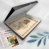 image:imageGolden State Art Clamshell Archival Folio Storage Box 9x12 Inch Black  AcidFree Photo Box with Metal Edge Corner Preserve And Store Paper Documents Cards Prints Arts and Crafts DIY ProjectsBlack