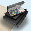 image:imageGolden State Art Clamshell Archival Folio Storage Box 9x12 Inch Black  AcidFree Photo Box with Metal Edge Corner Preserve And Store Paper Documents Cards Prints Arts and Crafts DIY ProjectsBlack