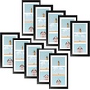 image:imageGolden State Art Collage Frame 7x14 for 3 4x6 Photos Wood Distressed Brown  Clear Real Glass and White Mat Horizontal amp Vertical Display Multi Pictures For Gallery Wall Home Decor amp Holiday GiftBlack With White Mat