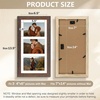 image:imageGolden State Art Collage Frame 7x14 for 3 4x6 Photos Wood Distressed Brown  Clear Real Glass and White Mat Horizontal amp Vertical Display Multi Pictures For Gallery Wall Home Decor amp Holiday GiftDistressed Brown With White Mat