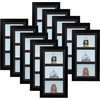 image:imageGolden State Art Collage Frame 7x14 for 3 4x6 Photos Wood Distressed Brown  Clear Real Glass and White Mat Horizontal amp Vertical Display Multi Pictures For Gallery Wall Home Decor amp Holiday GiftBlack With Black Mat